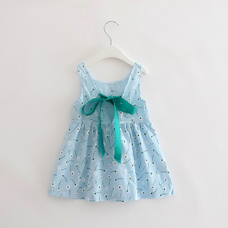 

Kids Sleeveless Flower Print Pattern Dresses Girls Clothes Summer Girl Dress Children Outdoor Fashion Casual Dresses Kid Dress