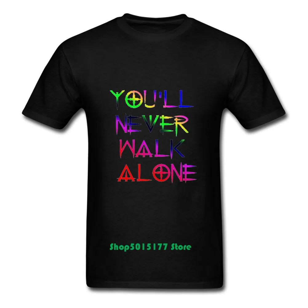 2019 г. Цветная Мужская футболка с надписью You'll Never Walk Alone модная мужская брендовая