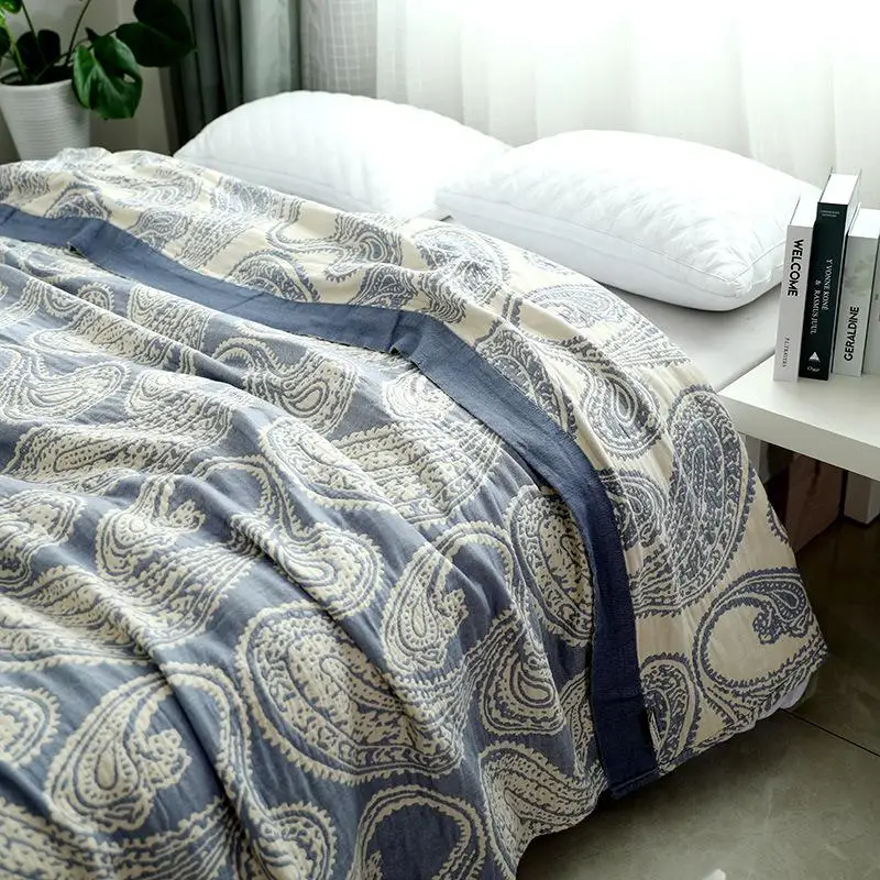 

Хлопковое одеяло три слоя марли жаккардовые Полотенца одеяла-всесезонные-самолет для офиса, для сиесты-идеальный вариант летнего отдыха и ...