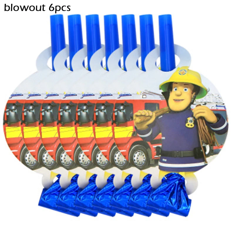 Fireman Series Paper Cups Plates Blowout Napkins Disposable Tableware Set Children Birthday Party Supplies Decorations | Дом и сад