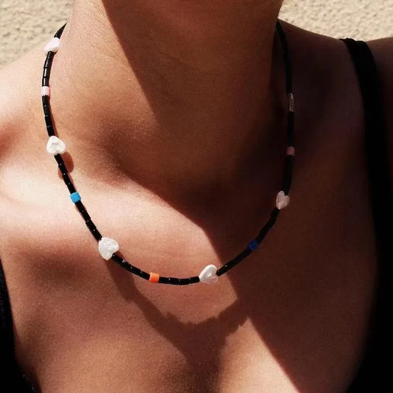 Boho Puka, натуральный Каури, ожерелье в виде ракушки, для женщин, массивные жемчужные барочные ювелирные изделия, колье-чокер, ювелирные изделия
