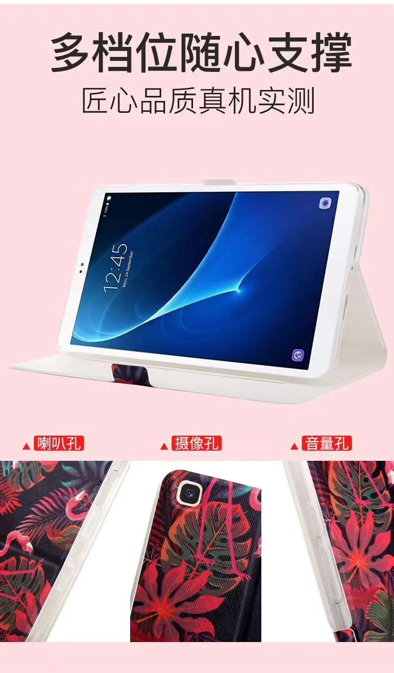 Детский чехол для samsung Galaxy Tab A 8,0 SM-T290 T295 T297 чехол s с мультяшным рисунком, откидная подставка, Мягкая силиконовая задняя крышка+ ручка