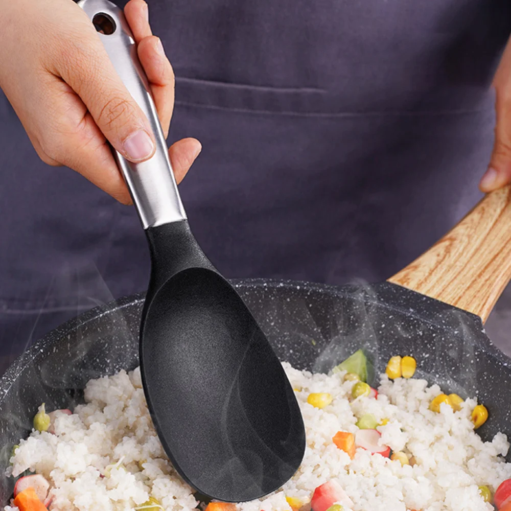 

1Pc Rice Paddle Non-Stick Rice Scoop Food Serve Spoon Kitchen Utensils