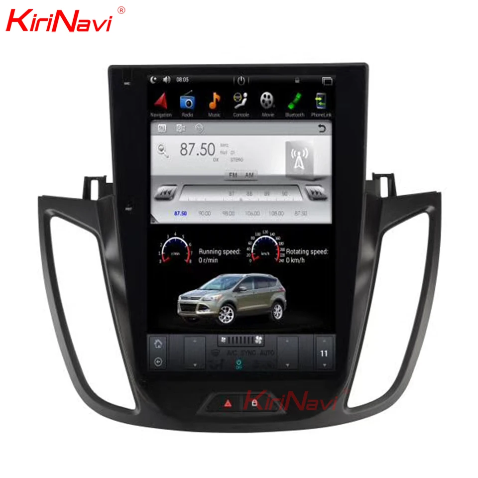 Автомагнитола KiriNavi с вертикальным экраном в стиле Тесла Android GPS навигация для Ford