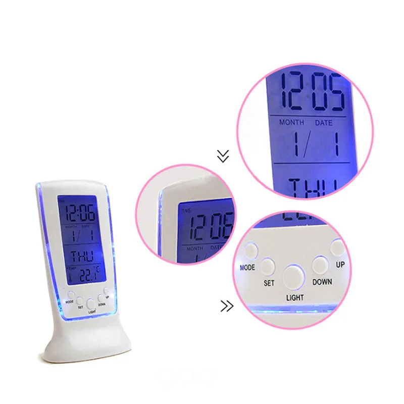 Новый многофункциональный мини светодиодный цифровой будильник светящийся