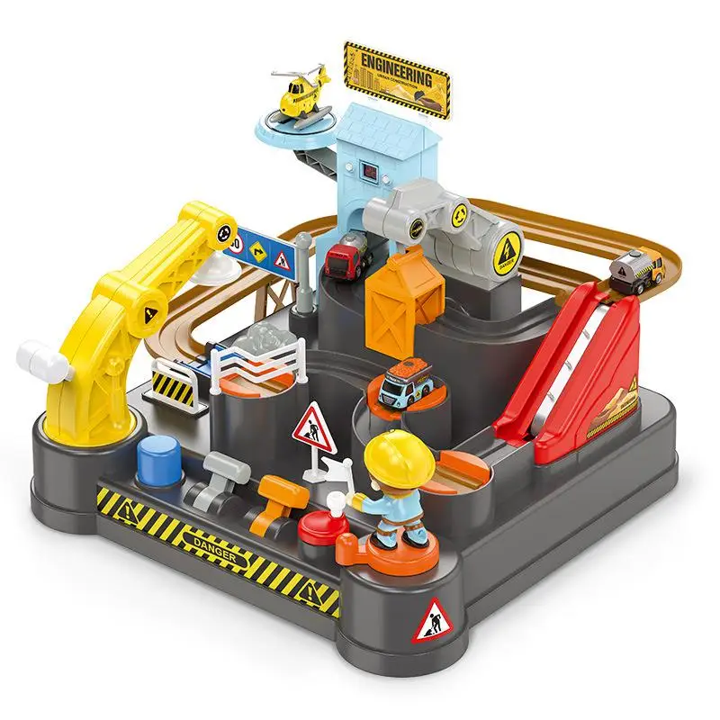 Детские трековые игрушки автомобиль проходит через большое приключение инерция