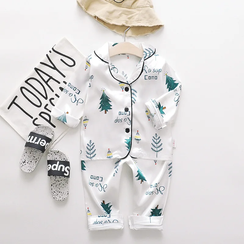 

Children's Pajamas Set Baby Boy Girl Clothes Casual Long Sleeve Sleepwear Set Kids Tops+Pants Toddler Clothing Sets