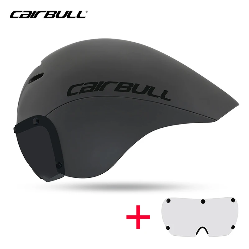 gray MTB шлем aero велосипедный шлем с линзой Триатлон tt tri очки гоночный дорожный Велоспорт timetrial велосипед запасные части Аксессуары Casco - Цвет: gray