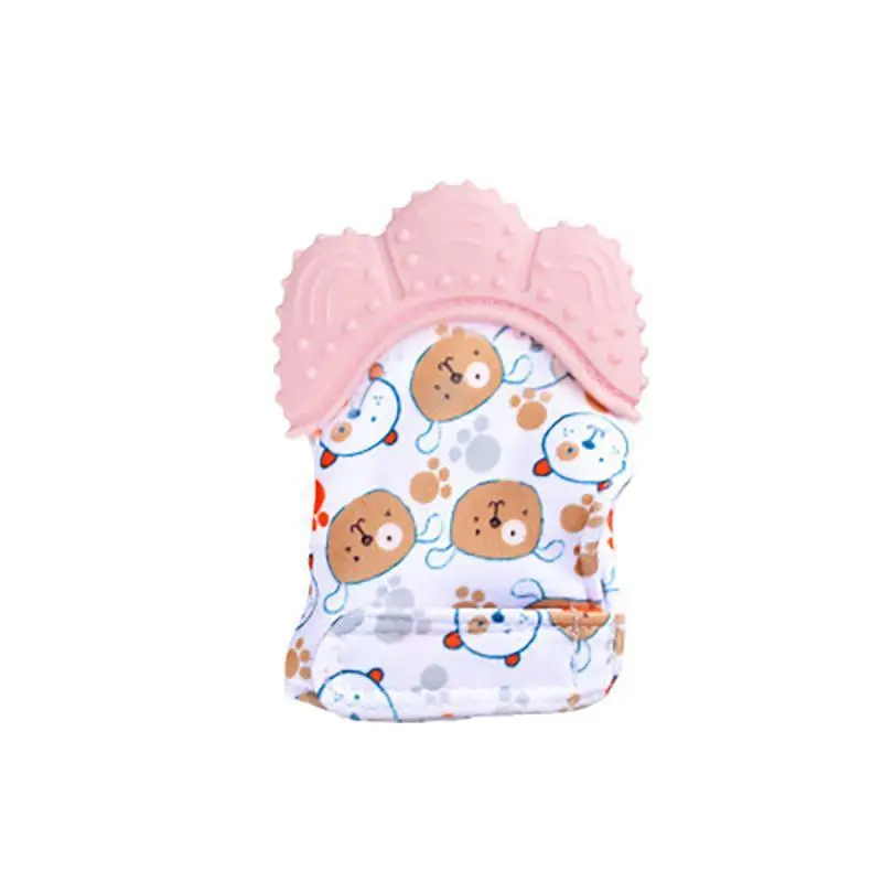 

Colorful Baby Safety Silicone Mitts Teething Mitten Cartoon Shaped Glove Soft Teether Baby Accessories Baby Toys Gloves