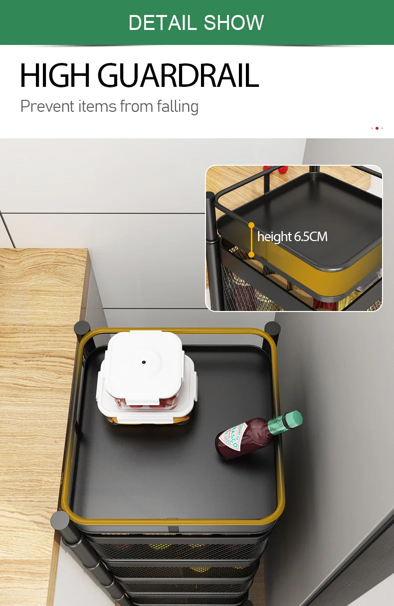 netel rotatable storage rack corner organizer kitchen trolley cabinet multi layer pot shelf fruit and vegetable basket free global shipping