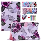 Чехол для Samsung Galaxy Tab A7, 10,4 дюйма, женский модный чехол для планшета 2021, A7 Lite, 8,7 дюйма, чехол-кошелек для карт с фиолетовым цветком T225