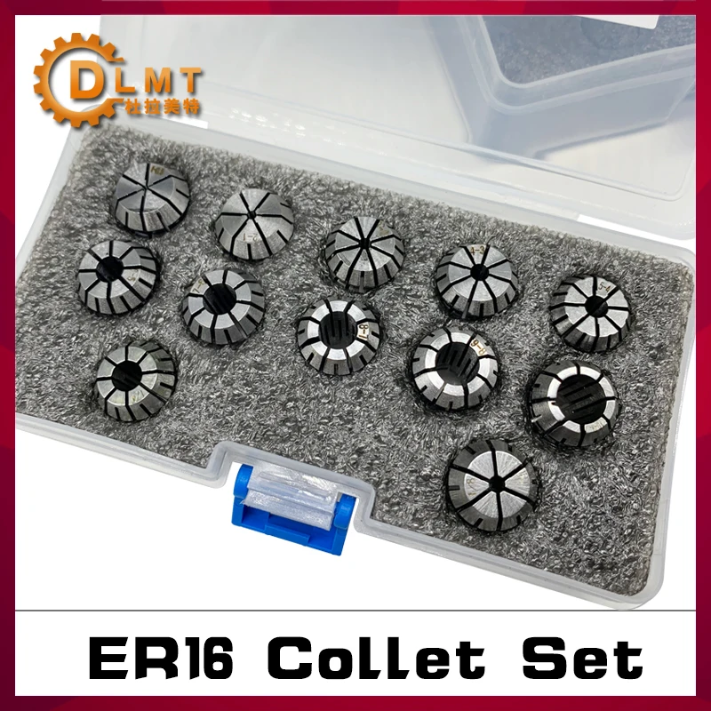 1 комплект ER16 1-10 мм 1/4 1/8 пружинный цанговый патрон высокоточная Цанга ER Набор 0 015