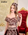 Двойка албанский Выпускные платья 2021 велюр аппликация Арабский вечернее платье для женщин, Вечерние Abendkleider халат de Вечер de mariage