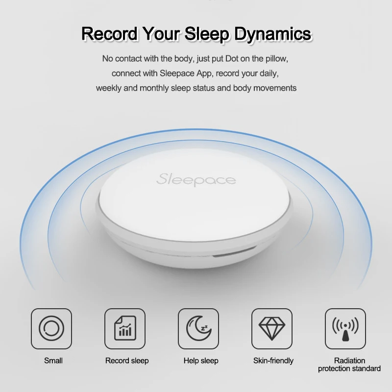 Sleepace Смарт сна в горошек анализ качества улучшение монитор Bluetooth спальный кнопка
