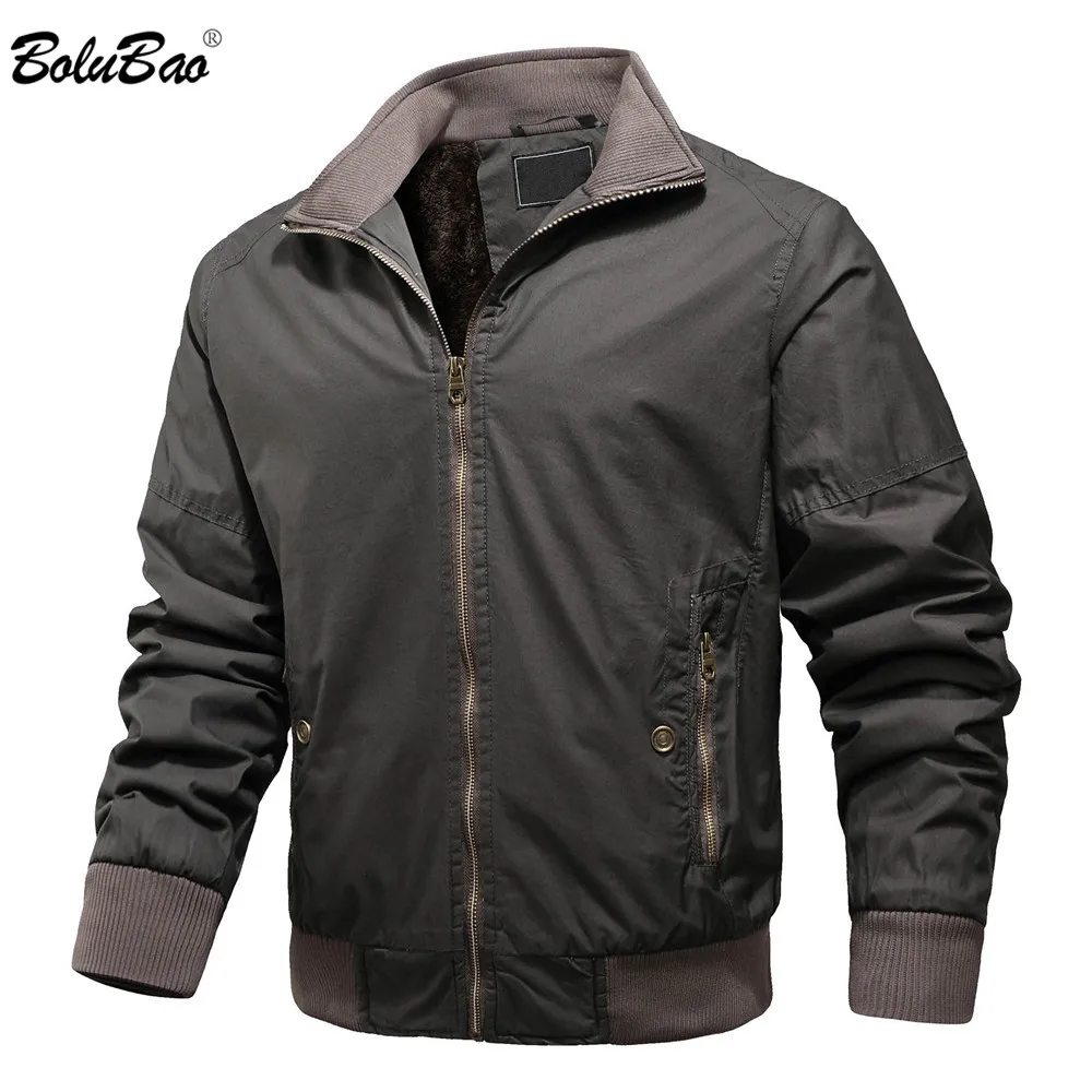 Мужская куртка с капюшоном BOLUBAO однотонная простая в британском стиле
