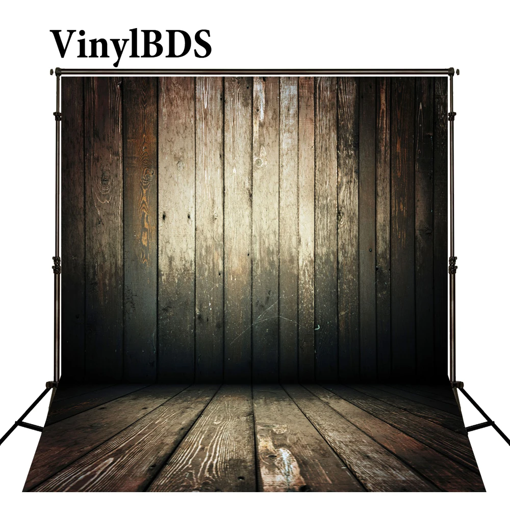 VinylBDS фоны новорожденный ребенок деревянная стена Fundo Fotografico Madeira Темный