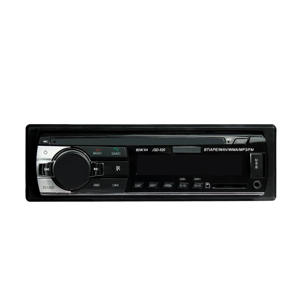 Bluetooth Авторадио 12 в автомобильный стерео радио FM Aux-IN входной приемник SD USB JSD-520 In-dash 1 din автомобильный MP3 мультимедийный плеер