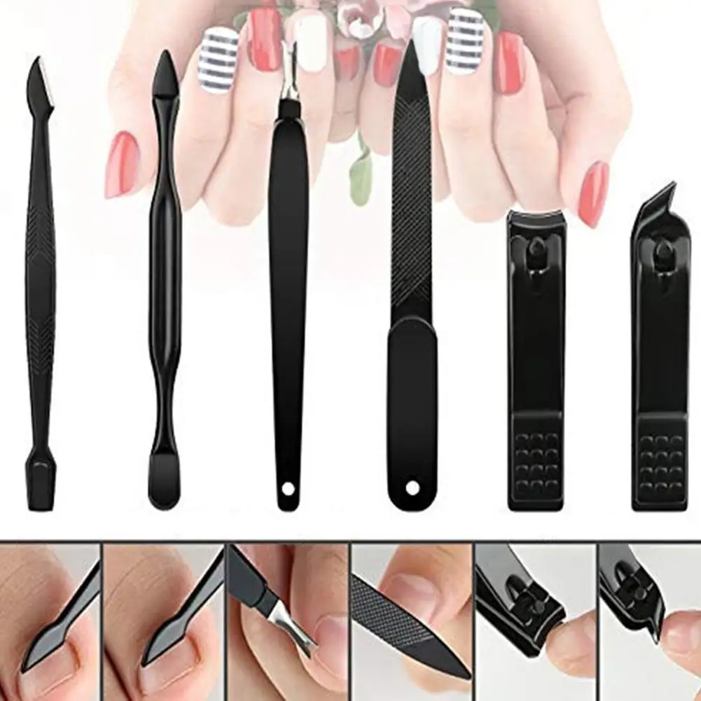 

18/15/12/7Pcs Steel Nail Clipper Cutter File Ear Pick Manicure Pedicure Tools