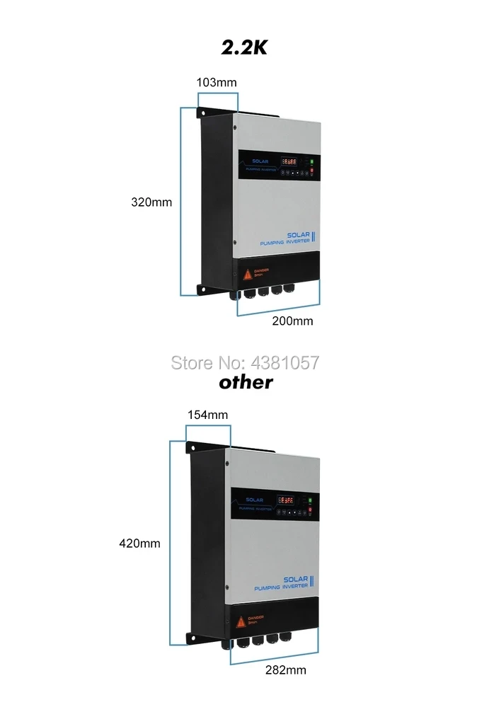 MPPT Солнечный водяной насос инвертор 1500 Вт 2200 с входом RS485 DC200V 400V к AC220V солнечный