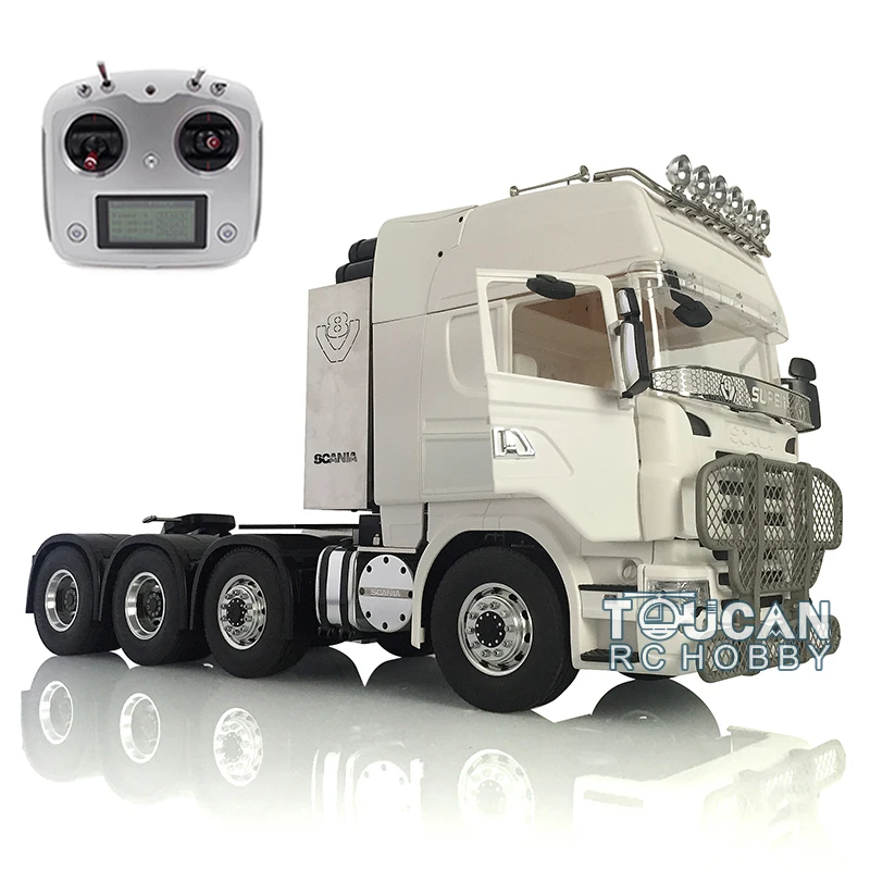 

1/14 Vehicles RC Tractor Truck LESU Metal 8x8 Chassis Hercules Cab Motor Radio Light Sound for Scania TAMIYA Toys THZH0973-SMT3