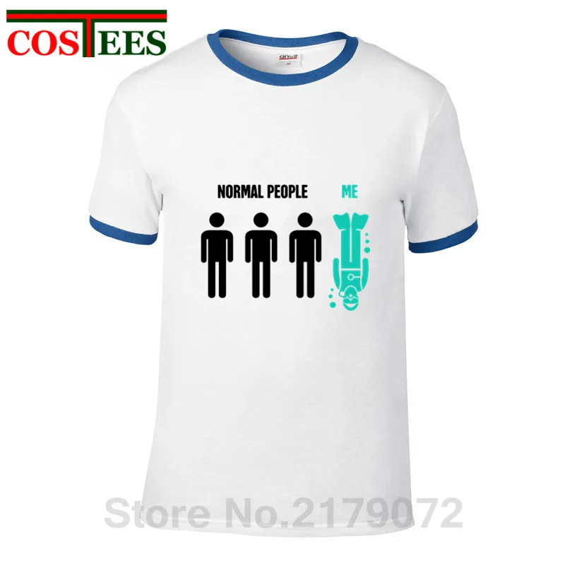 Забавный дизайн с перевернутым дном нормальные люди я дайвинг футболка для