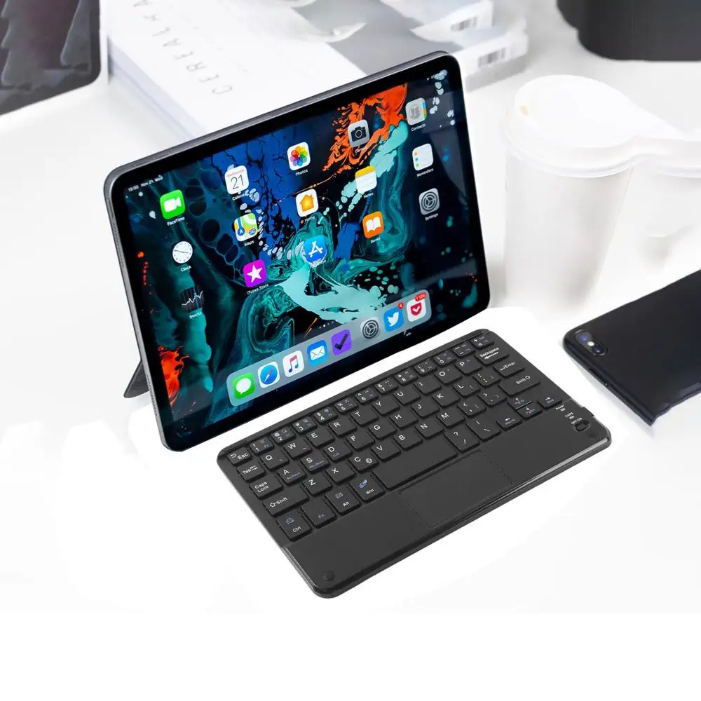 

Bluetooth Wireless Keyboard Touch Pad With Mouse Function Mini Ultra Thin BT Computer Keybord Touchpad PC Keypad For iPhone iPad
