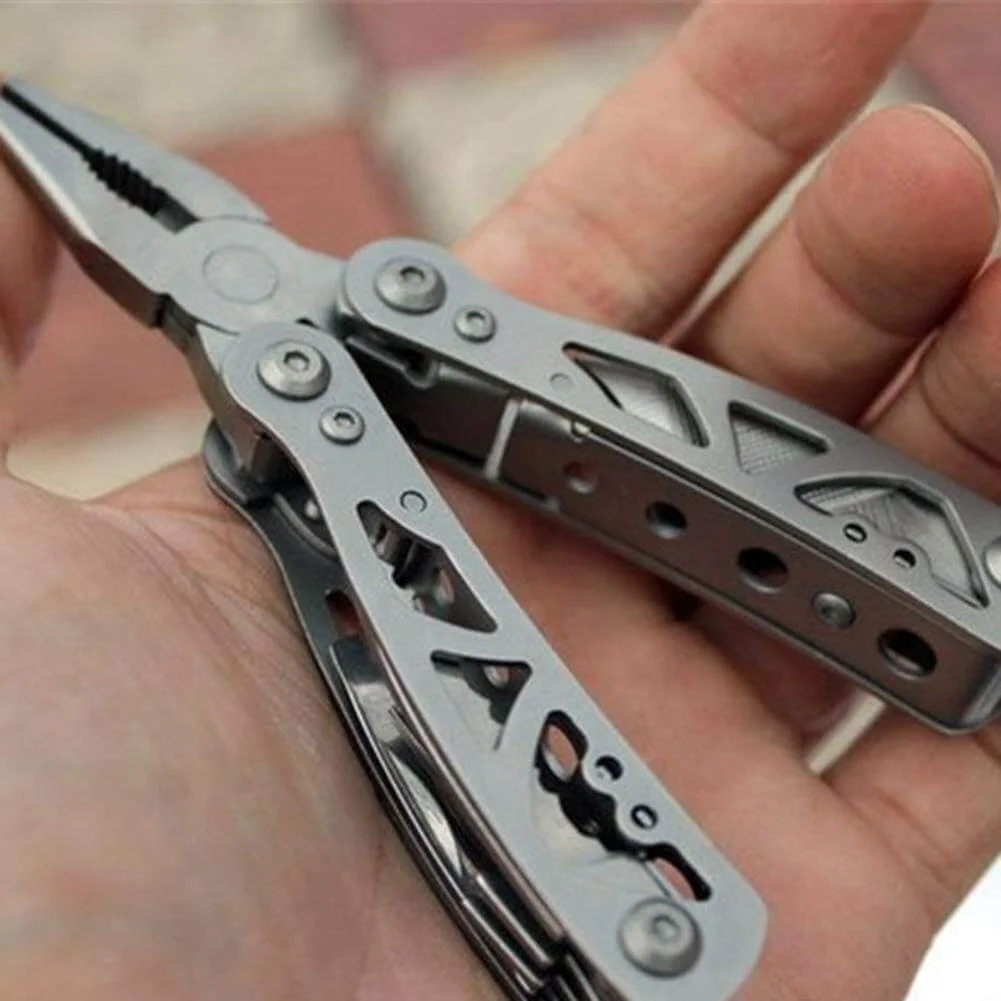 420 Stainless Steel Folding Pliers Outdoors Mini Clamp Cable Stripper Fold Crimper Wire Cutter Multitool Pocket Knife Multi-Tool