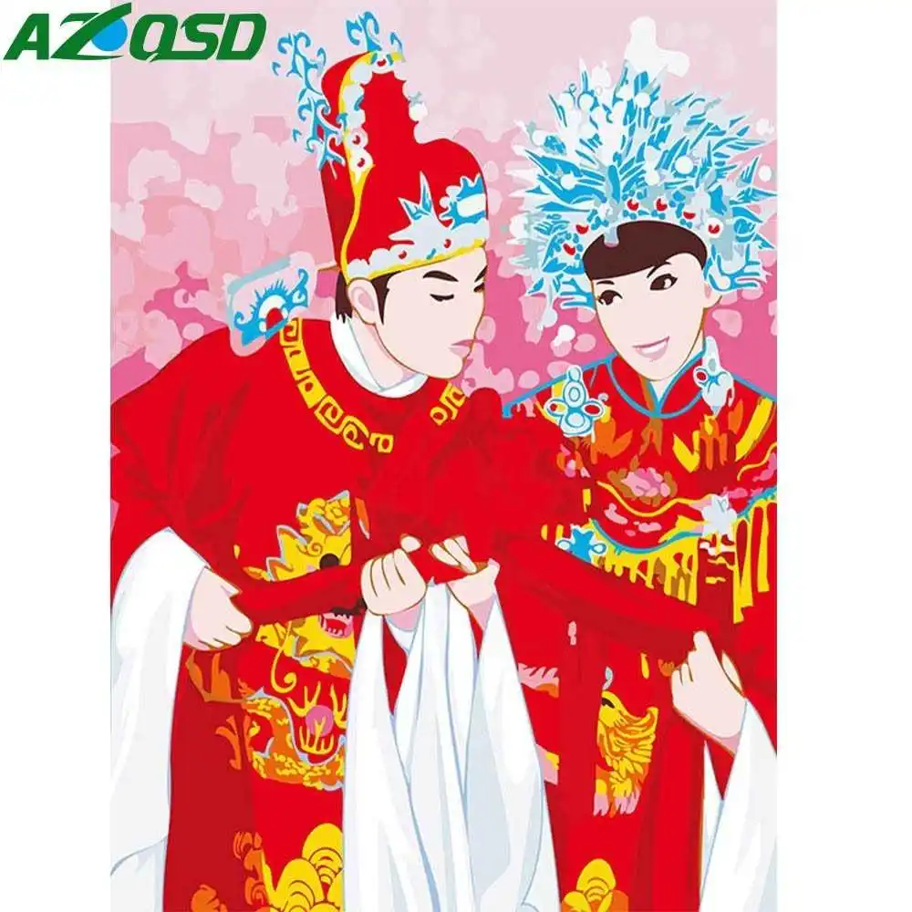 Набор для рисования по номерам на холсте в китайском стиле|Картины номерам| |