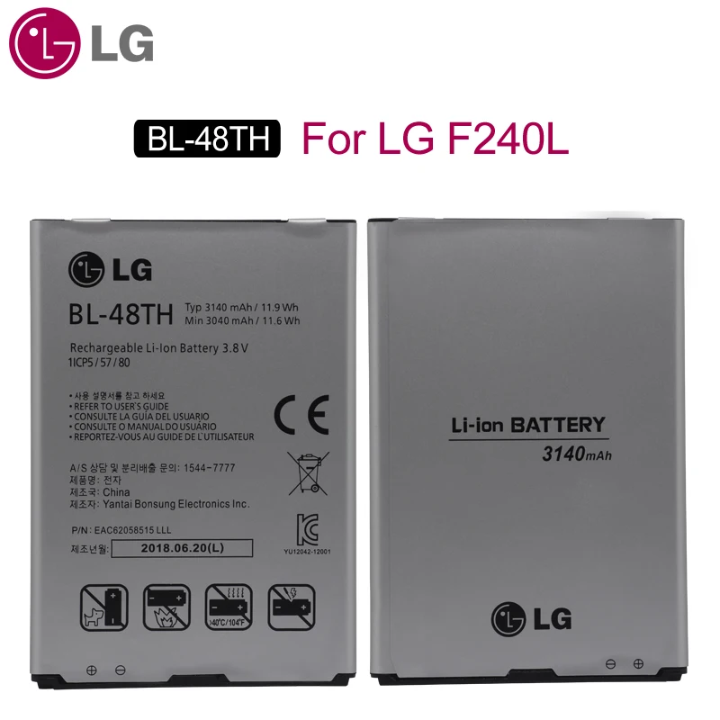 LG оригинальная замена телефон Батарея BL-T9 для LG Nexus 4 5 LG V30 для LG Optimus G Pro LG Leon L50 BL-T5 BL-T34 BL-48TH BL-41ZH - Цвет: BL-48TH For LG G Pro