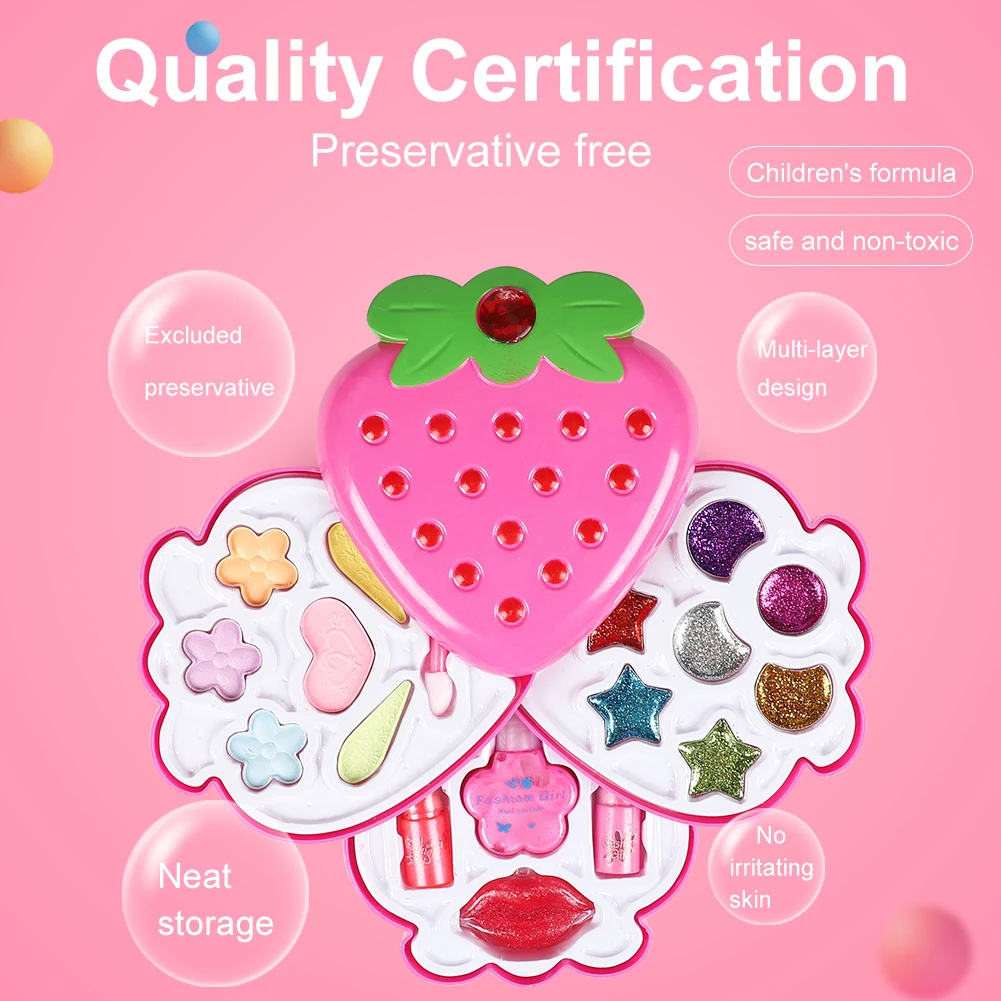 Комплект инструментов для макияжа девочек принцесс детские безопасные