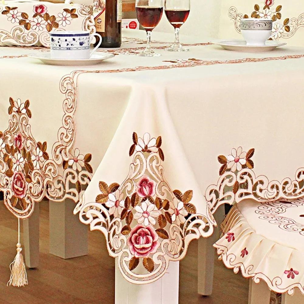 European Embroidered Table Cloth Cloth Art Table Flag Decoration Tea Table Cloth, Home Table Cloth Manufact