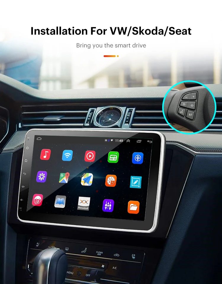 dovox android carplay car radio 1din gps 10inch rotation 360° ips touch screen auto multimedia player one din autoradio stereo free global shippi