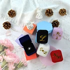 Бархатная винтажная витрина для обручального кольца, с именем