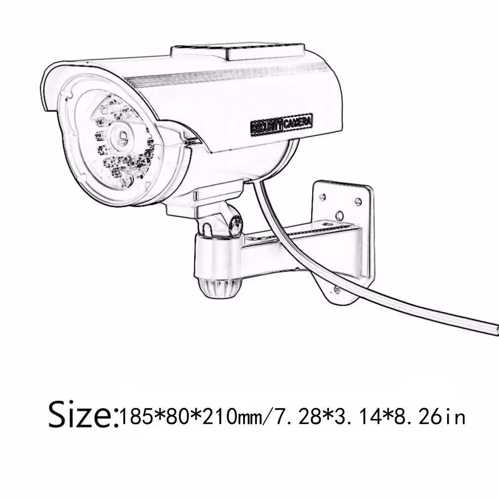 

YZ-3302 Solar Powered CCTV Security Surveillance Waterproof Simulation Camera Flashing Red LED Light Video Anti-theft Camera