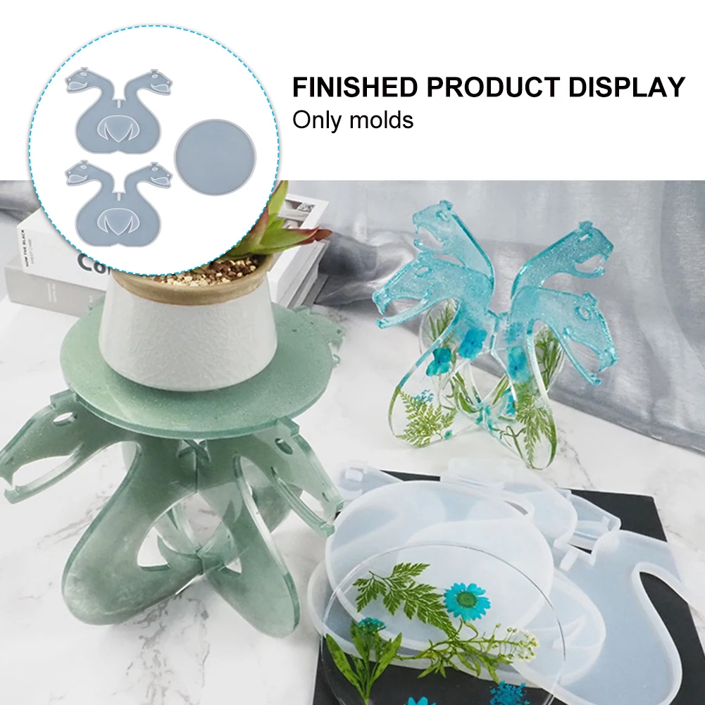 

Art Potted Plant Stand Home Decor DIY Crafts Gift Resin Mold Snake Shaped Reusable Garden For Succulent Durable Non Stick