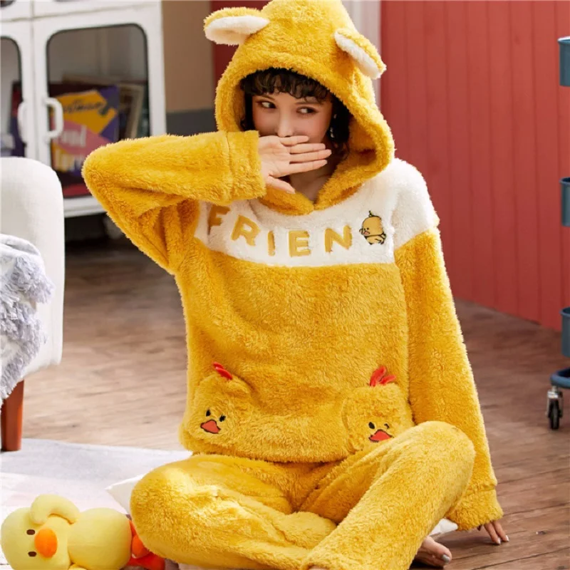 Пижама женская фланелевая зимняя теплая в виде панды | Женская одежда