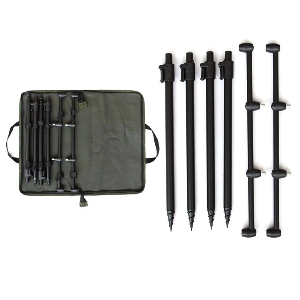 

Rod Holder Adjustable Telescopic Carp Rod Holder 45*(40-70)cm/25*(30-50)cm Aluminum Alloy Rod Holder Supports Two Fishing Rods