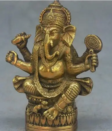 Большой тибетский буддистский стул из чистой латуни 15 см бронзовая статуя