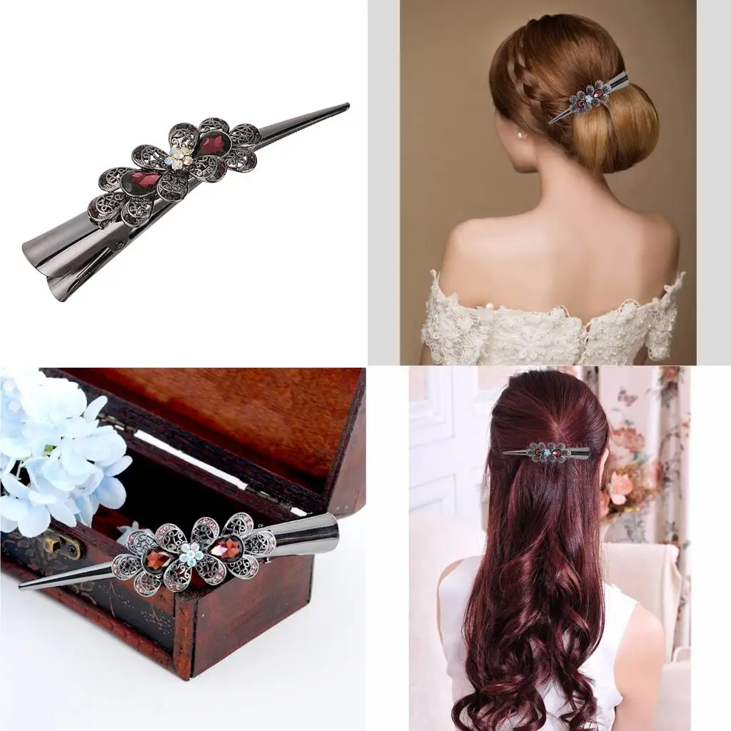 

Crystal Large Alligator Hair Clip Duckbill Hair Grip Clamp Ladies Hair Jewelry