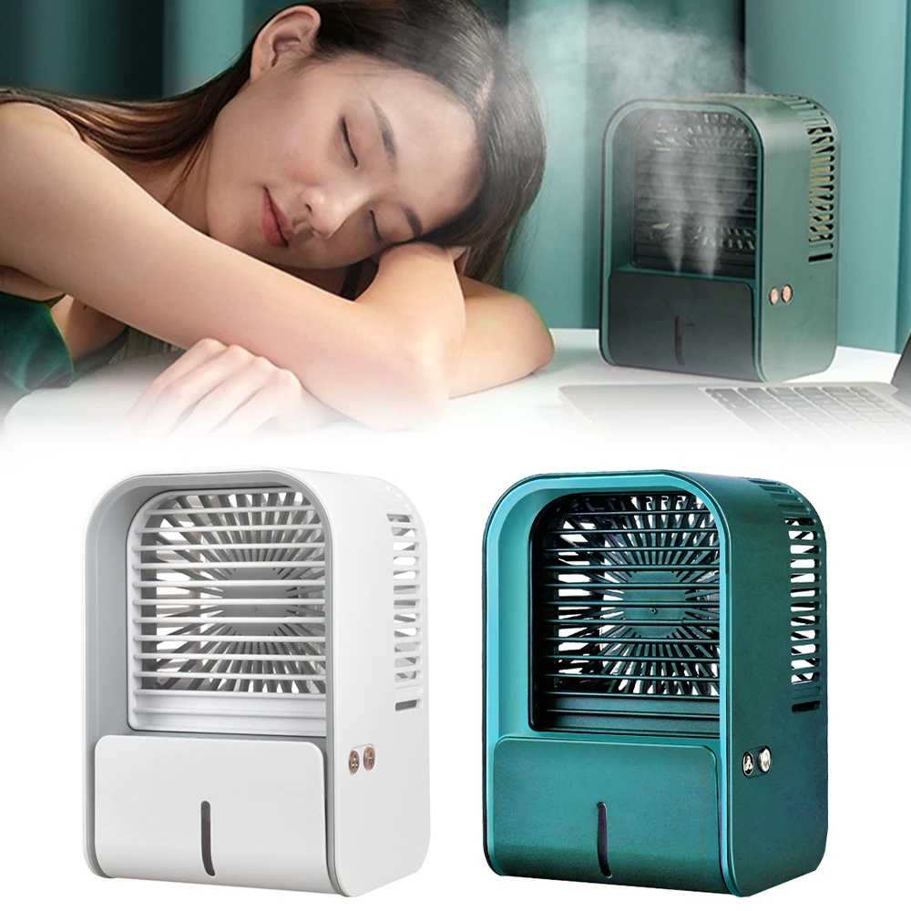 

Desk Mini Fan Portable USB Air Cooler Fan Air Conditioner Desktop Water Air Cooling Fan Humidifier Purifier For Office Bedroom
