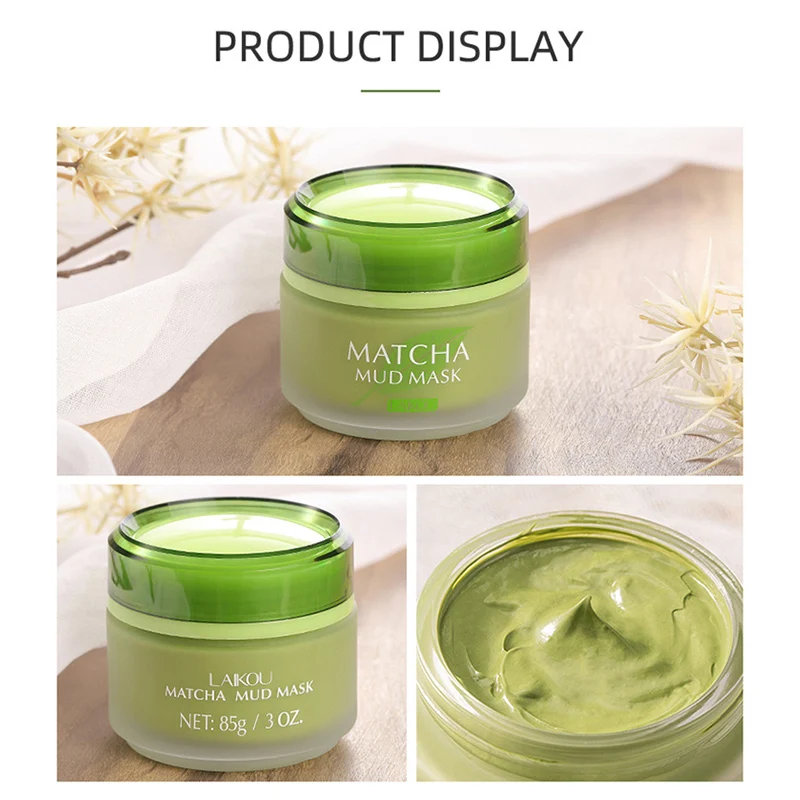 85g Matcha грязевая маска для лица Успокаивающая ярче так же увлажняет кожу повышает