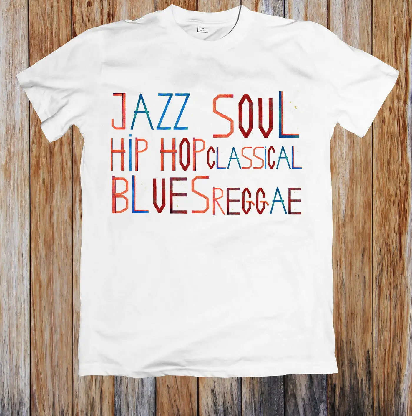 Джаз соул хип хоп Блюз регги ретро унисекс футболка| |