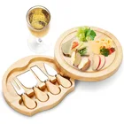 Нержавеющаясталь деревянный нож для сыра режущая доска бамбуковая разделочная доска для сыра с ножи вилка кухонная лопатка инструмент Кухня