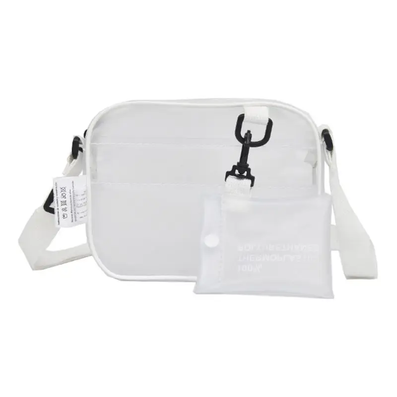 

Transparent PVC Shoulder Bag for Women Girls Satchel Purse Crossbody Tote H8WD
