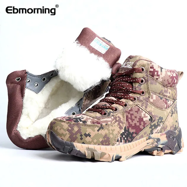 Мужские уличные теплые туфли зимние камуфляжные повседневные Бархатные