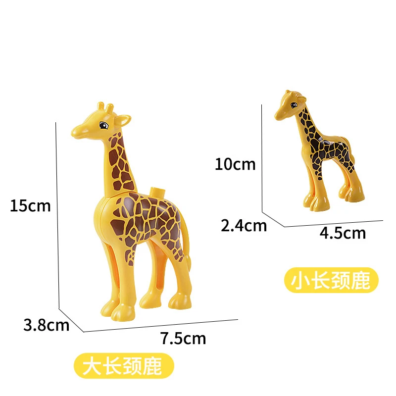 Новые блоки Duploed с животными серия прерий Лев и тигр большие частицы строительные