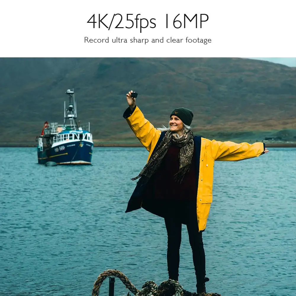 Экшн камера AKASO Go EK7000 Pro 4K 16 МП сенсорный экран угол обзора 170 °|Экшн-камеры| |