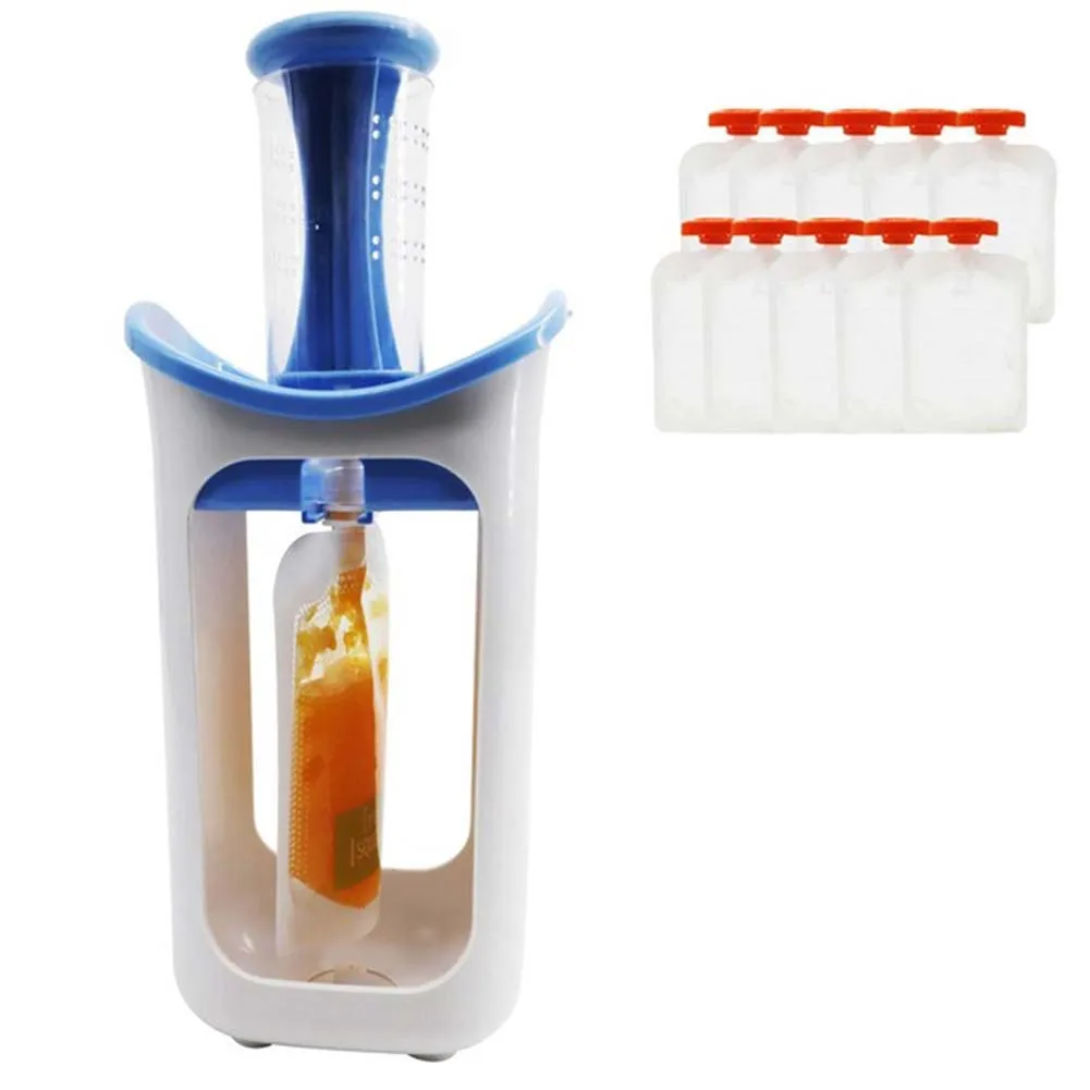 

Child Food Maker Fruit Puree Squeezer Manual Fruit Juice Dispenser Storage Bag Reusable Squeeze Organizer Home Accessories Kitch
