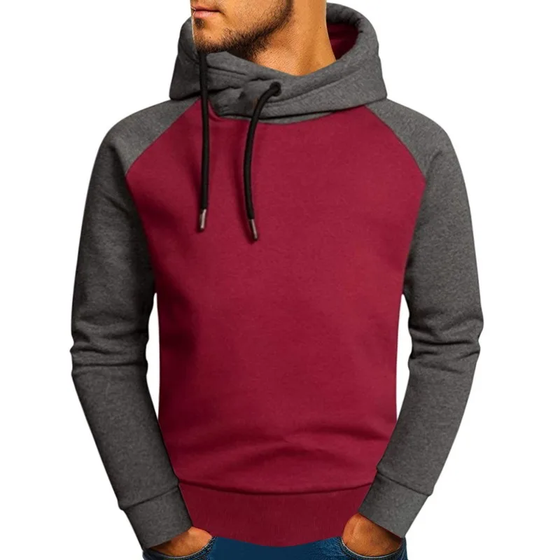 

Autumn Oversize Men Hoodies Long Sleeve Hooded Sweatshirt Pullover Men's Tops Blouse Pocket Pullover 3XL Fleece Warm Coat Male