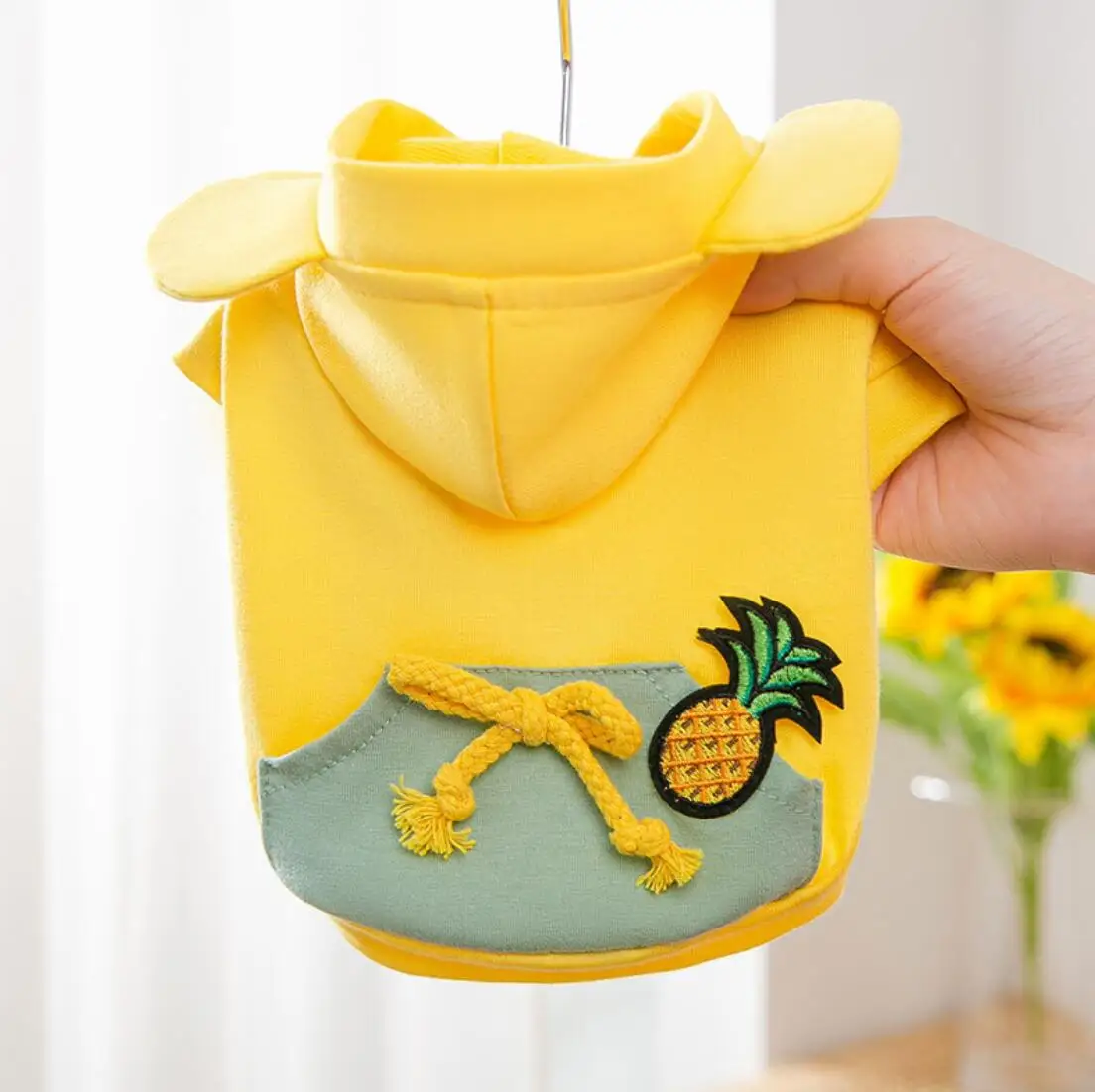 

Pineapple Hooded T-shirt Cat Dog Two-legged Teddy Pet Small and Medium-sized Dog Pet Clothes
